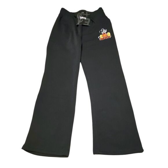 Disney Womens Black Mickey Mouse Embroidered Lounge Sweatpants Size Small NWT - Picture 1 of 5